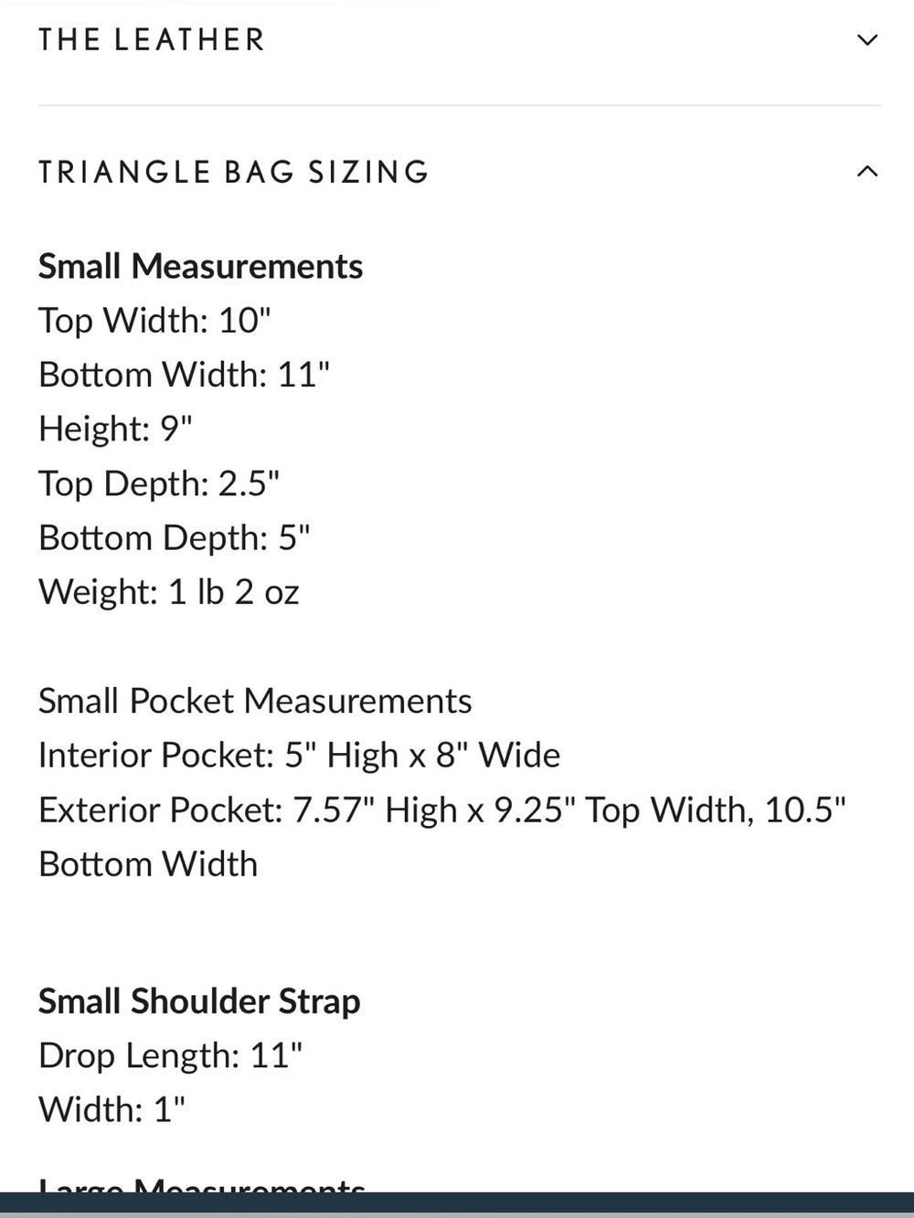 Portland Leather Small Triangle - Picture 2 of 5
